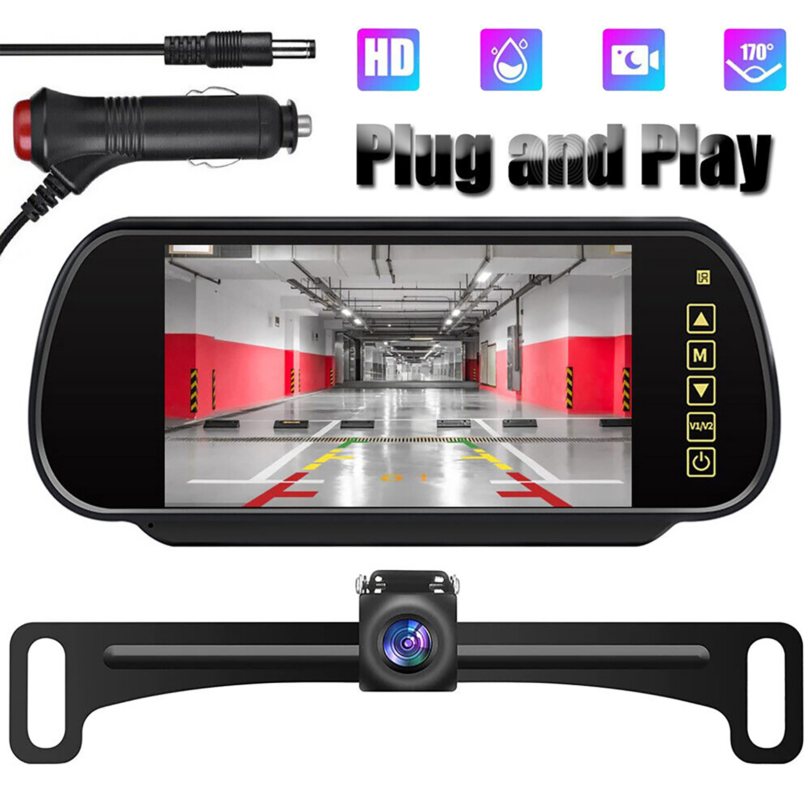Backup Camera for Trucks 7 inch Dvr Monitor System Rear View Camera Kit