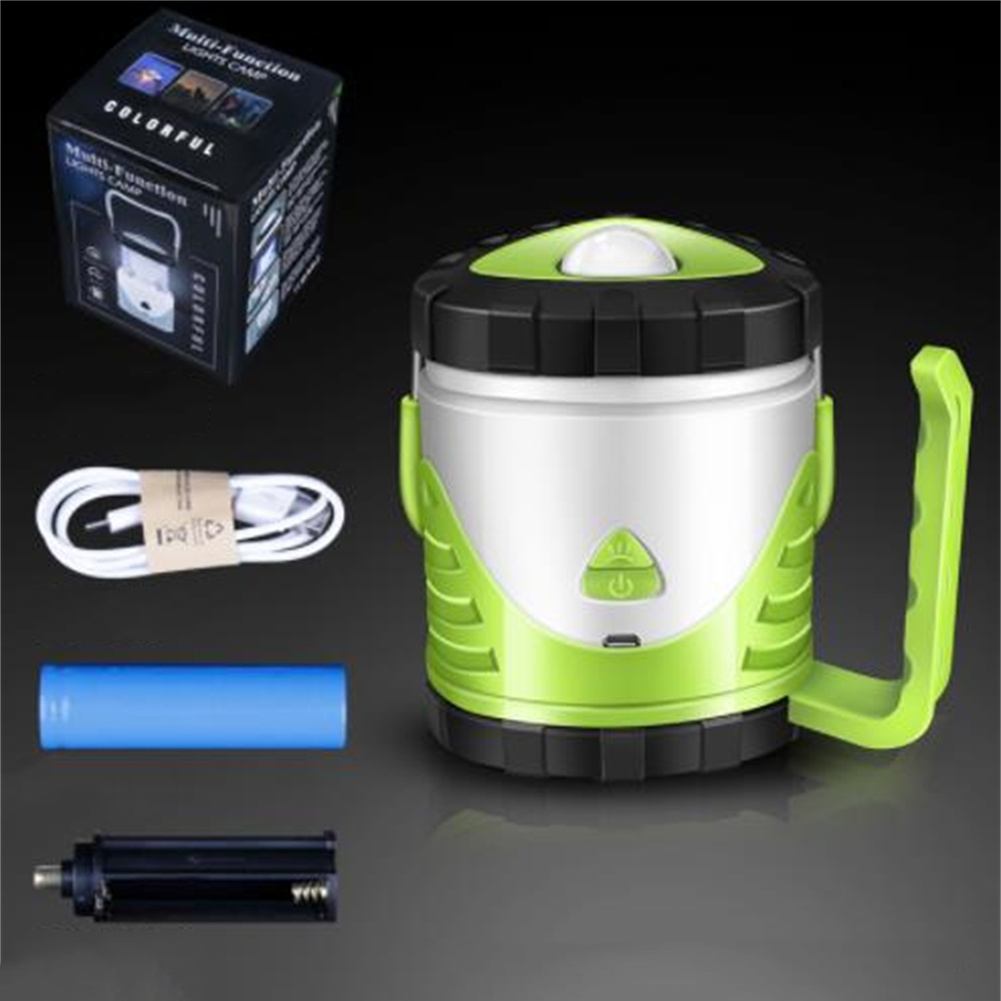 Portable Led Outdoor Camping Light Tent Lamp Multifunctional Usb Charging Telescopic Emergency Light green