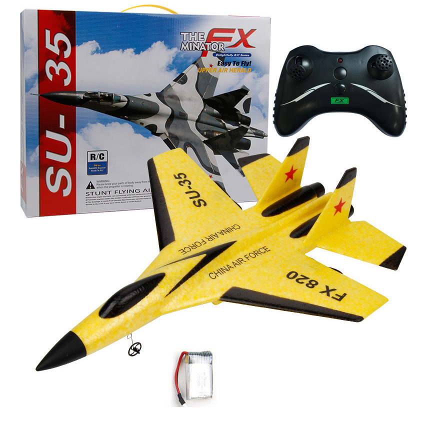 Fx820 2.4g RC Fighter Su35 Fixed-wing Glider Foam Aircraft Electric Aircraft Toy