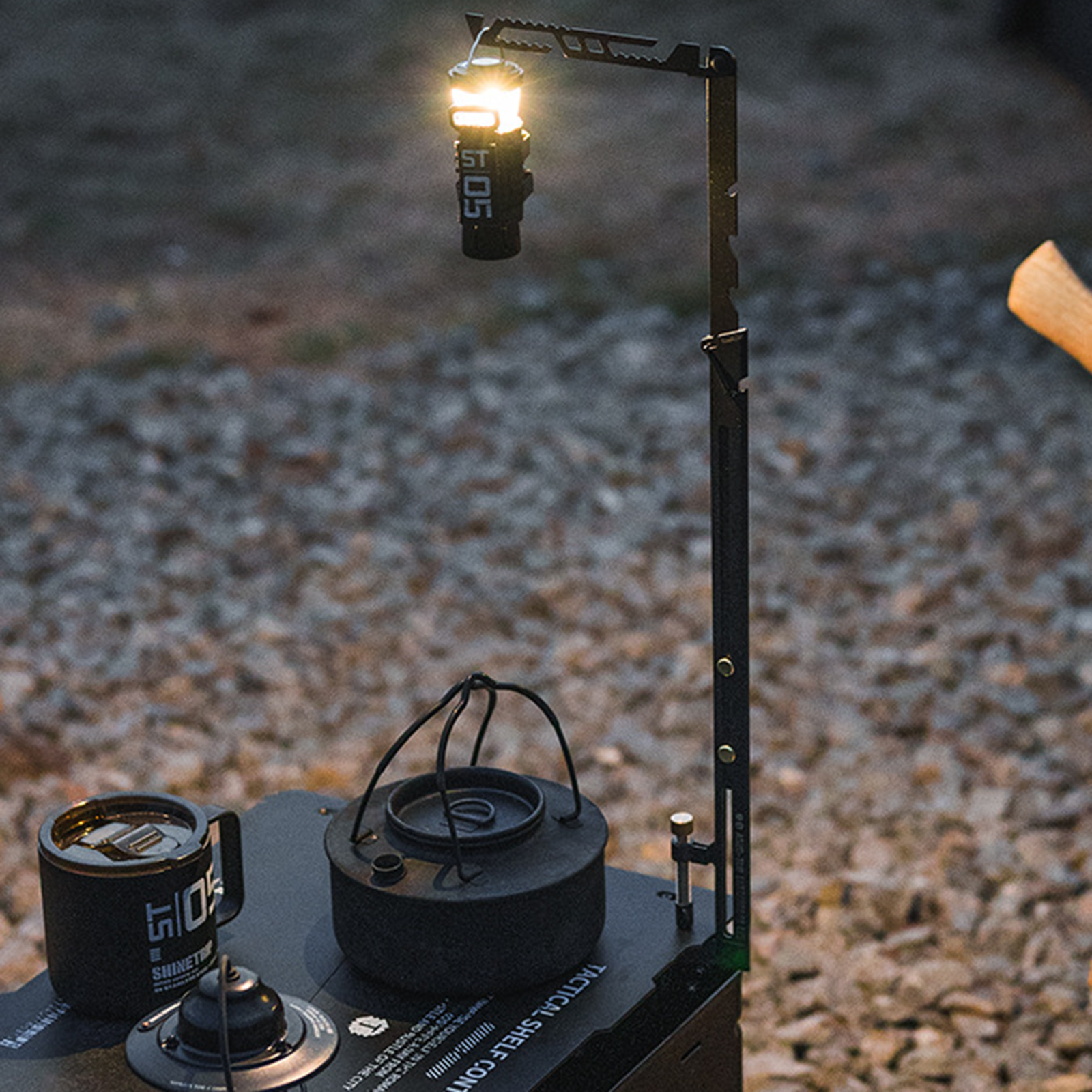 Camping Lantern Stand Portable Stainless Steel Folding Lamp Pole Light Stand Outdoor Lamp Post Hanging Light Holder Stick For Fishing Backpacking 05 series light stand