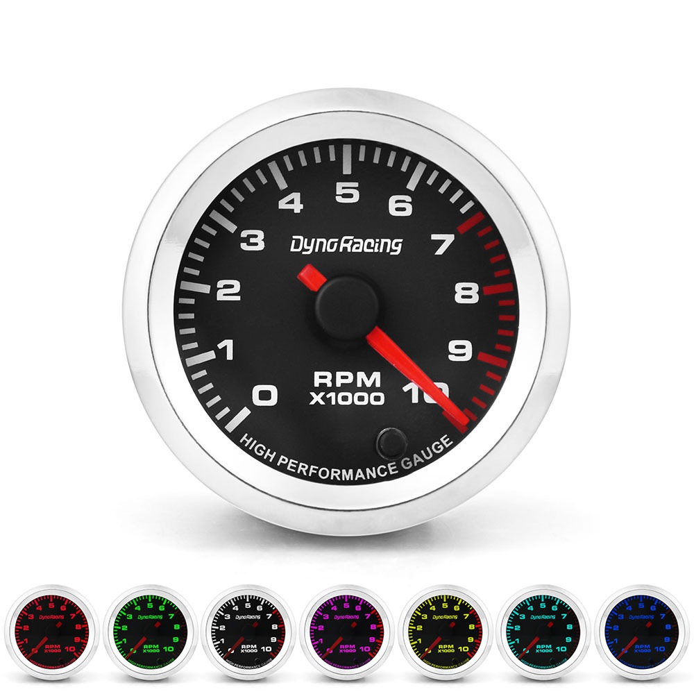 12V Car Tachometer Gauge Tacho Meter 52mm 0-10000 RPM Measuring Range Tachometer
