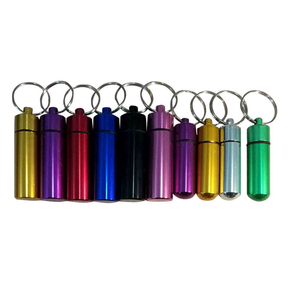 Wholesale Mini Waterproof Pill Box Case Portable Outdoor Aluminum Pills