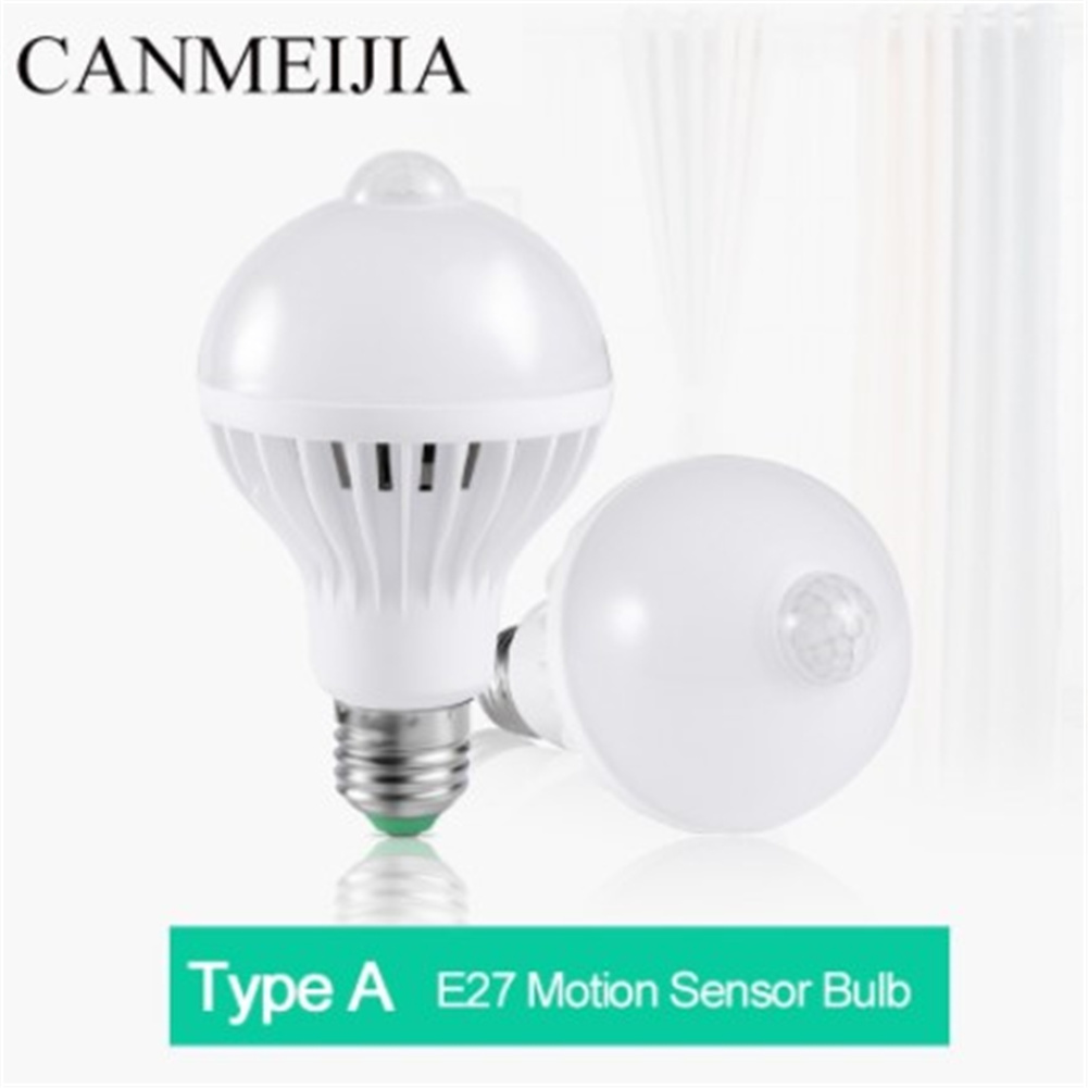 E27 Screw Led Emergency Light Intelligent  Bulb 220v 110v 5w 7w 9w Motion Sensor Night Light Home Corridor Garden Lighting Tool 7W