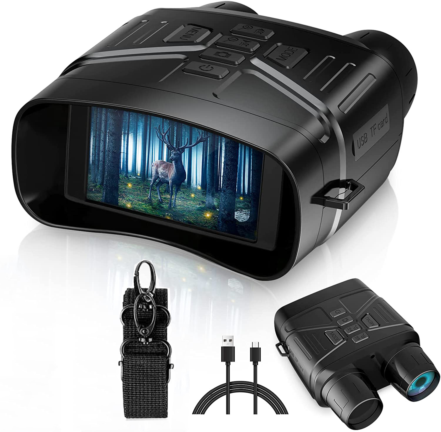 US Nv4000 4k Night Vision Binocular 3 Inch Screen 5x Digital Zoom Infrared