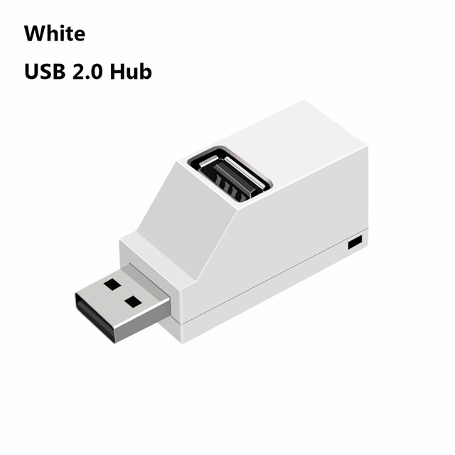 Mini 3 Ports USB 3.0 Splitter Hub High Speed ??Data Transfer Splitter Box Adapter For PC Laptop MacBook Pro Accessories white_USB2.0