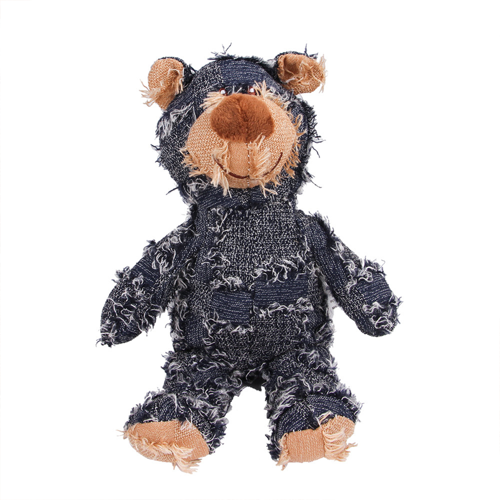 Interactive Chew Squeaky Bear Shape Doll Toy For Cat Puppy Baby Dogs Bite Molar Toy blue_large