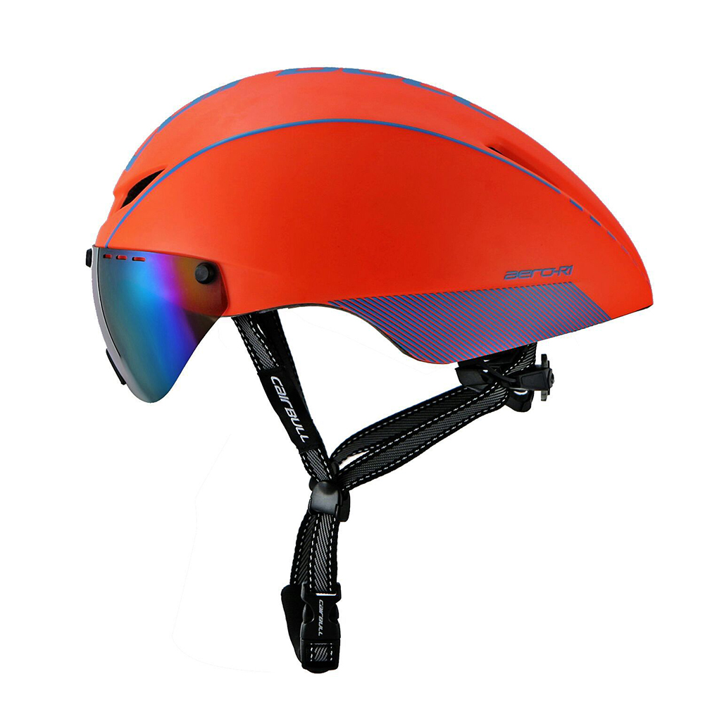 orange road bike helmet