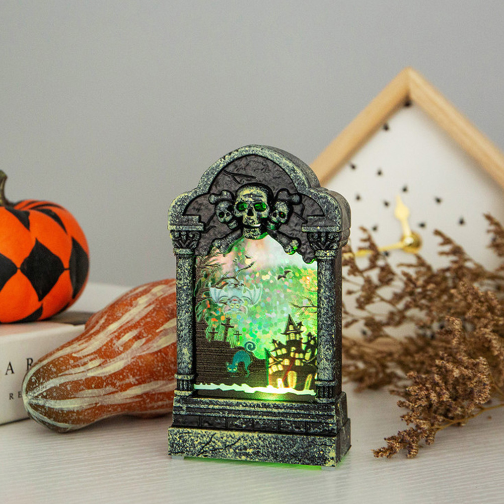 Wholesale Halloween Luminous Scary Tombstone Shape LED