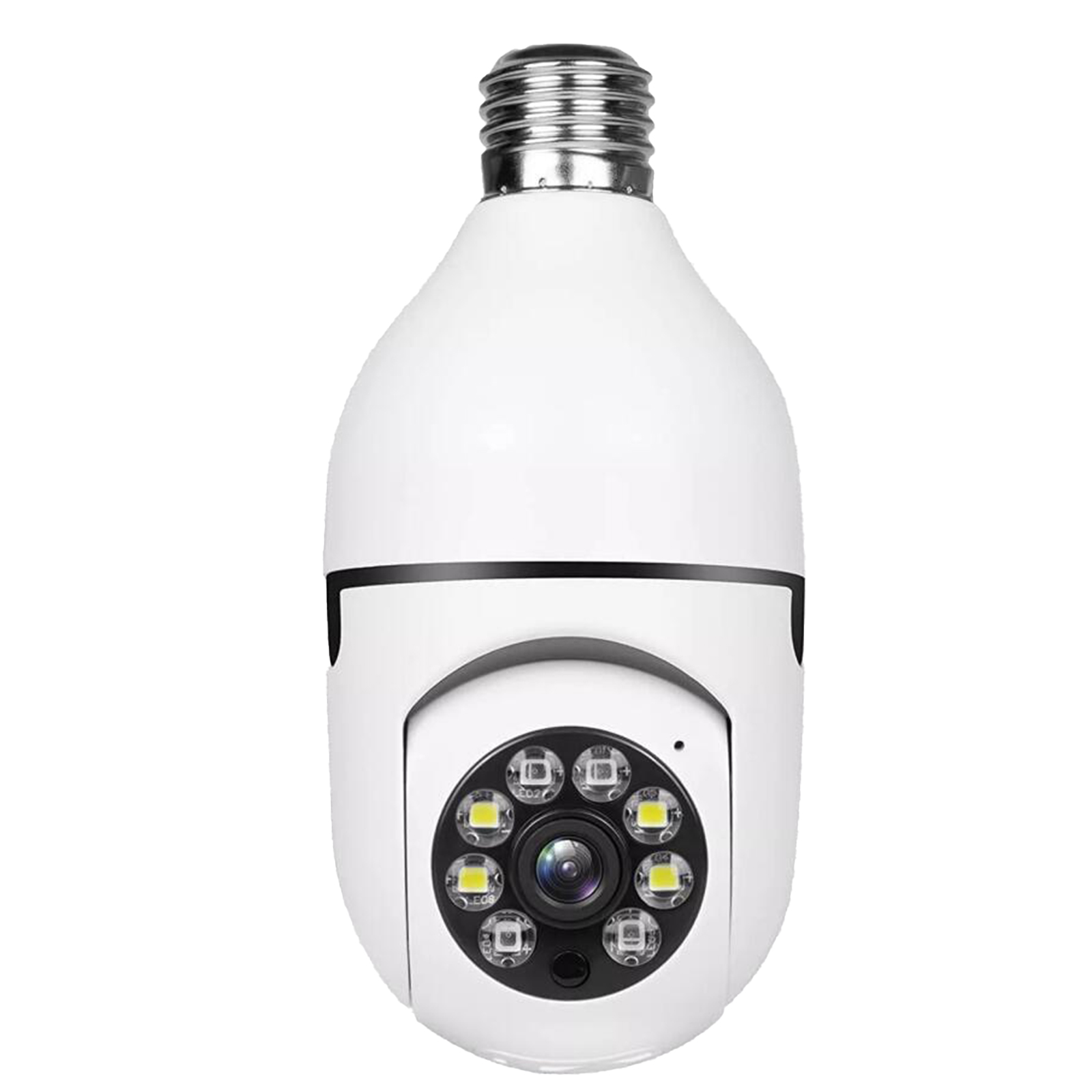A6 Light Bulb Security Camera 355°Pan 90°Tilt Wifi Outdoor Indoor Light Bulb Camera Easy Installation Camera For E27 Socket White