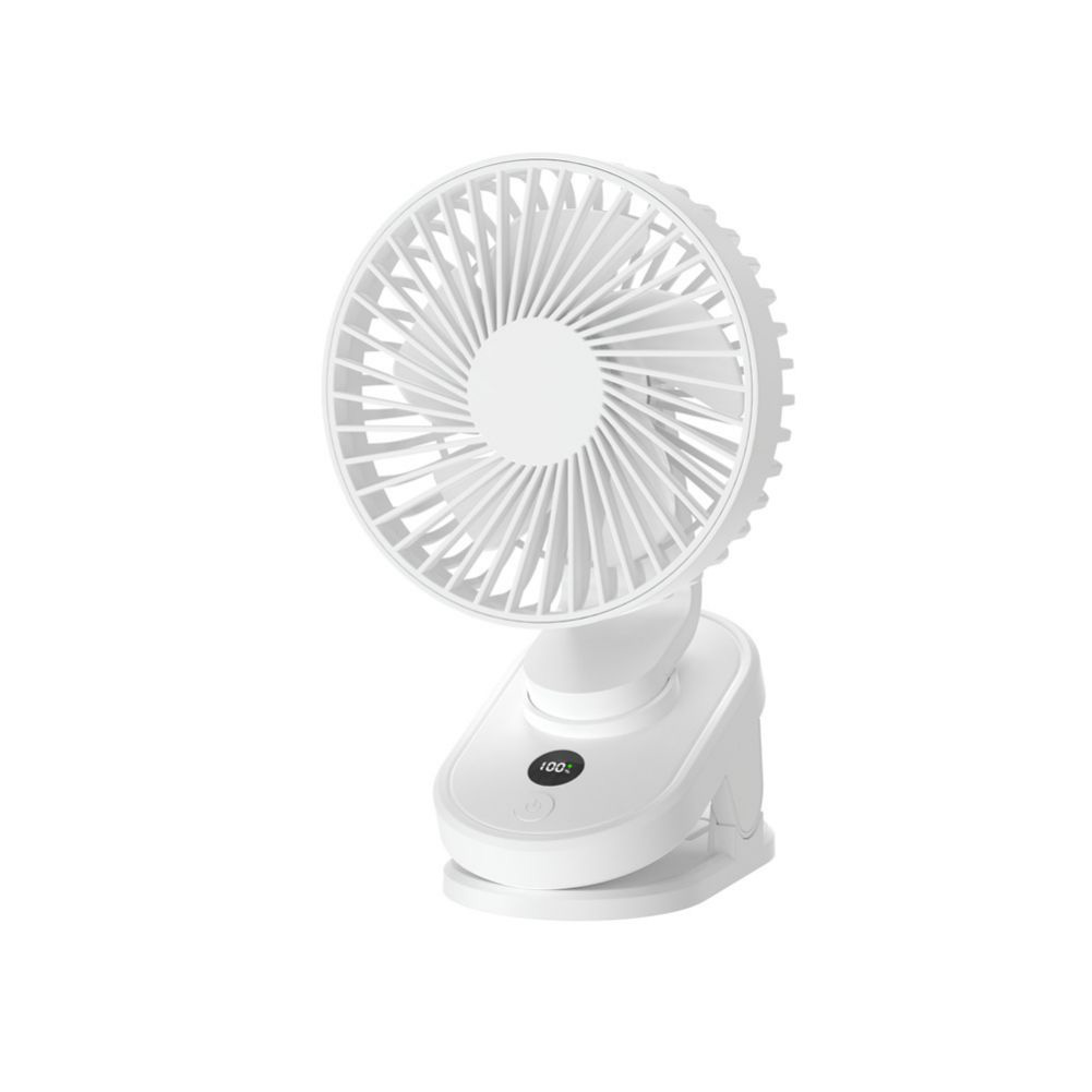 Mini Clip On Fan, Usb Rechargeable Strong Wind Desk Fan, Digital Display 3  Speeds Adjustable Bidirectional 360 ° Clip Fan, Super Strong Wind Mini Fan  ...