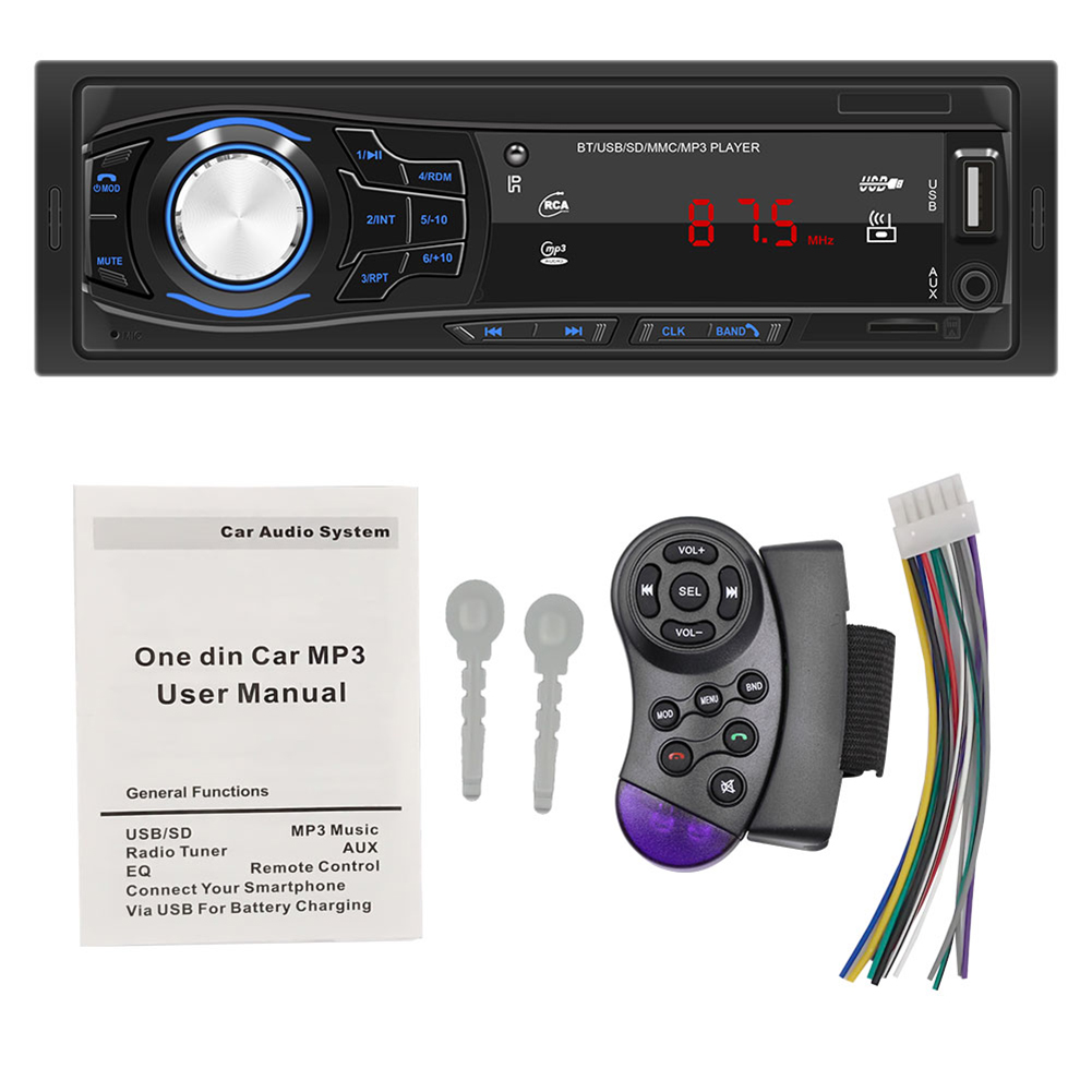12v Car Multimedia Stereo Bluetooth MP3 Player FM Radio Receiver