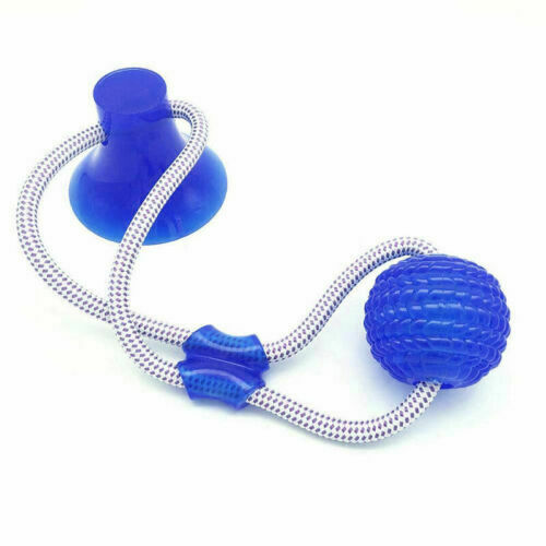 Pet Interactive Toy Dog Sucker Molar Bite Rubber TPR Chewing Ball 40*10cm blue_400*100mm