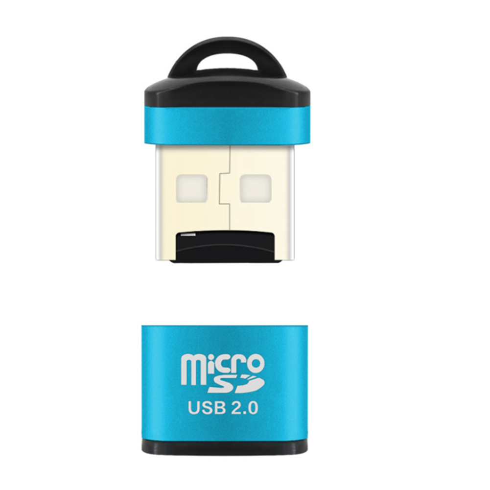 Usb Micro Sd/tf Card Reader Usb 2.0 Hi-speed Mini Usb Adapter Laptop Accessories blue