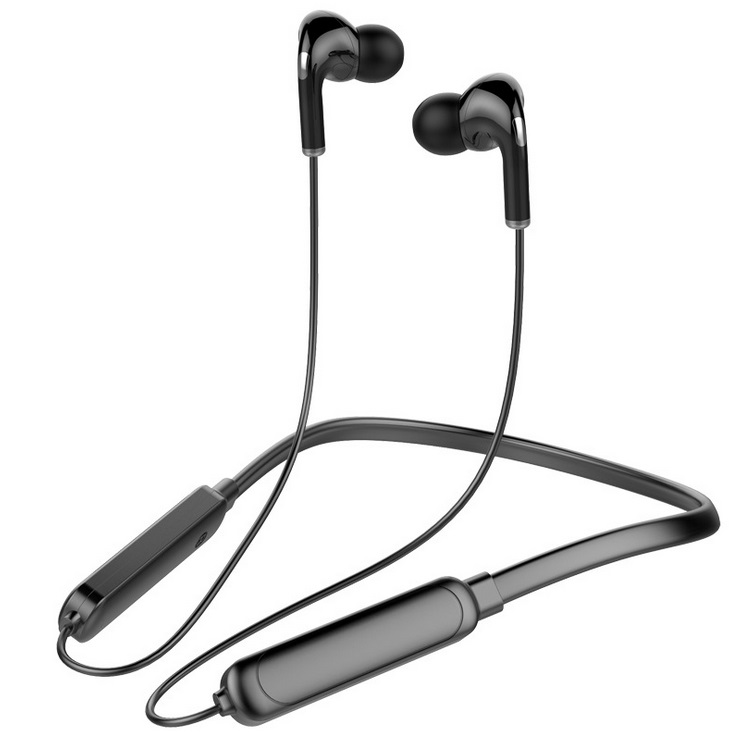 Bt-71 Neck-mounted Bluetooth 5.0 In-ear Wireless  Sports Headphones black