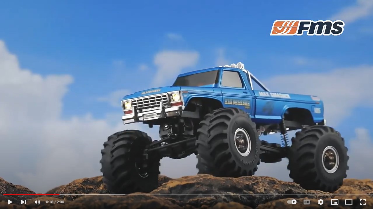 Fms Fcx24 Max 1:24 RC Car Smasher Pickup Truck Electric 4wd Climbing Vehicle Toys