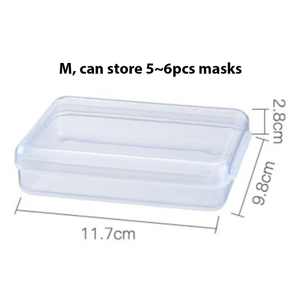Wholesale Plastic Portable Transparent Antidust Mask Storage Box