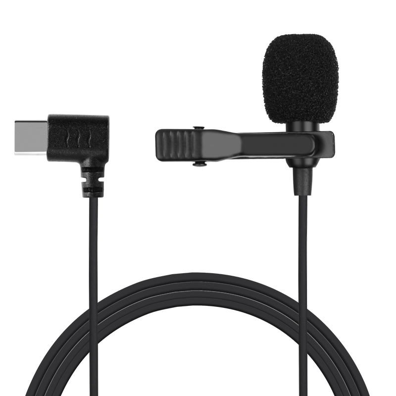 Professional Lapel Microphone for iphone Android Mobile Phone Collar-clip Microphone type-C interface