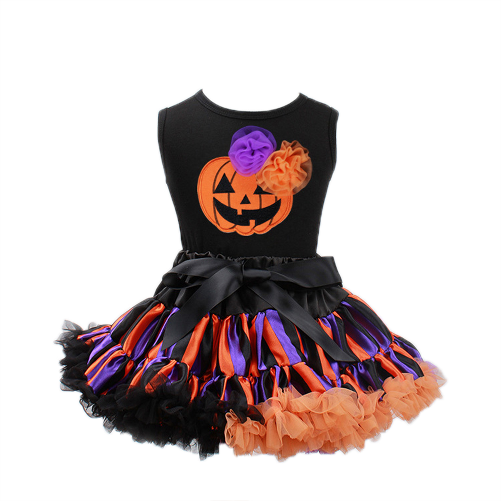 Baby Girls Tutu Dress Halloween Children Clothing Vest Skirt Party Dress Up Photo Props 2-7Y