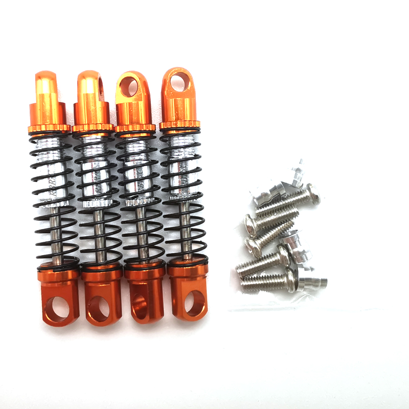 4pcs RC Car All Metal Hydraulic Shock Absorber Diy Modification Model Toy Accessories Orange