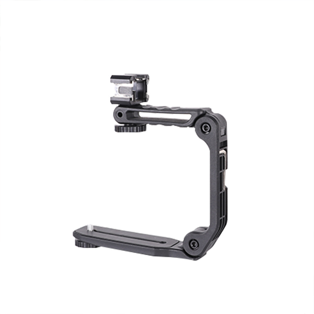 Portable C-type Stabilizing Handle Bracket Handheld Grip Hot Shoes Holder Convenient U-shaped Mobile Phone Flash Light Folding Support