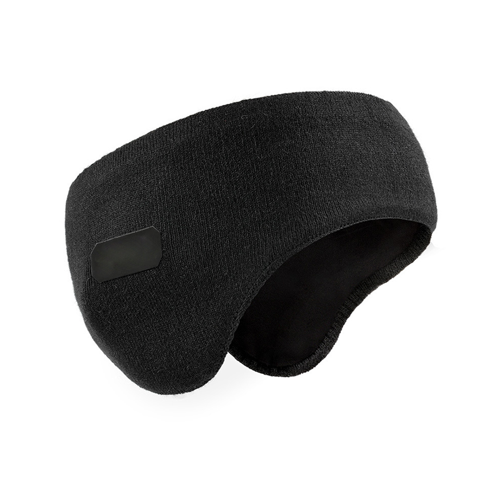 DEZ37 Men Winter Headband Ear Warmer Windproof Double Layer Warm Earmuffs Headwear For Cycling Workout Yoga Running Bicycle Sport DEZ37; black One size fits all