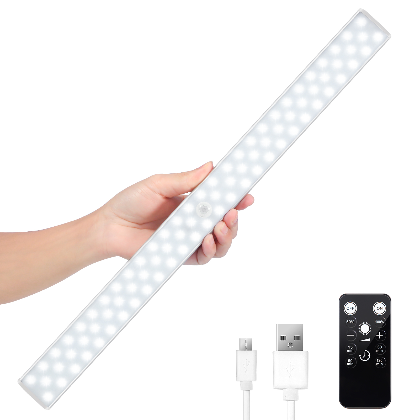 EU LUNSY 82 LED Closet Light Motion Sensor with RC Rechargeable Closet Light