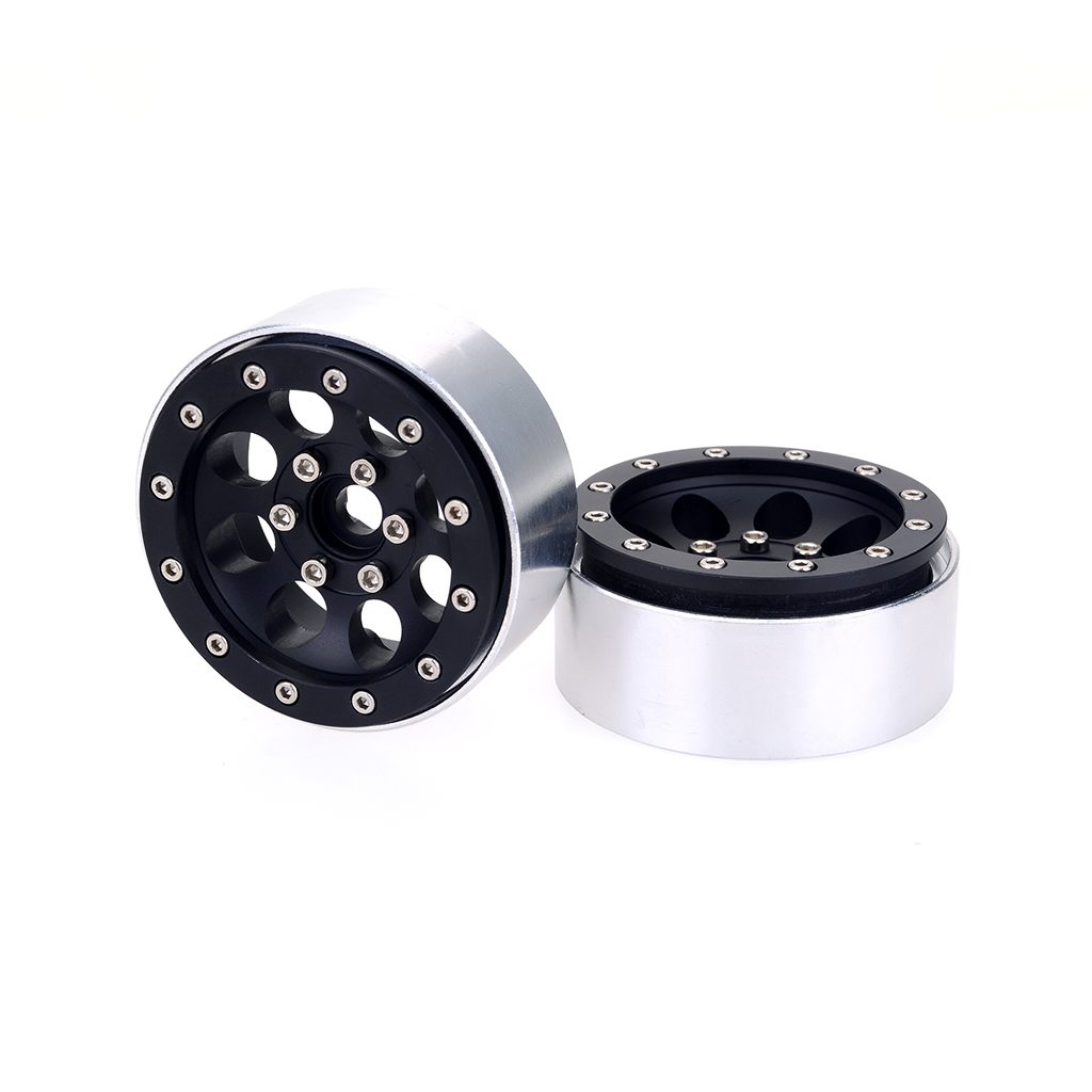 4Pcs 1.9'' Alloy Metal Beadlock Wheel Rims For Axial SCX10 D90 1:10 RC Crawler