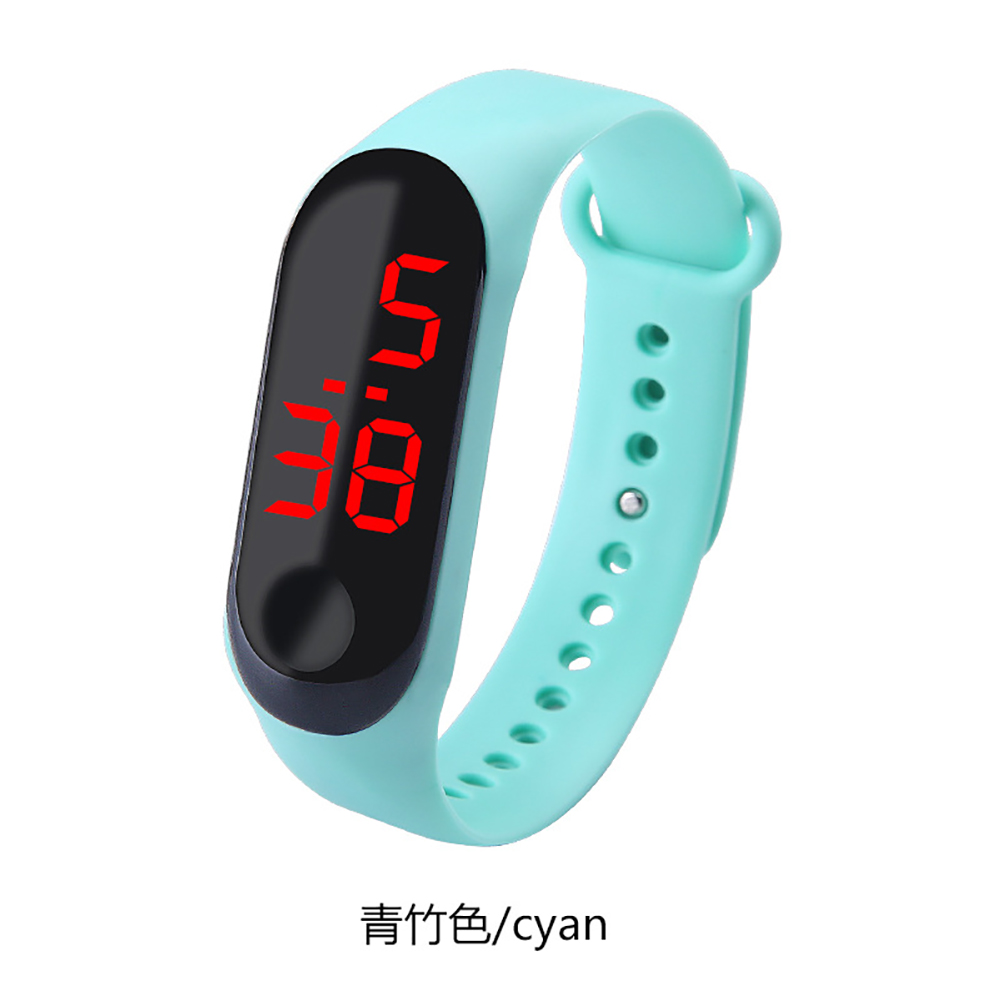 Fashion Student Couple Led Casual Sports Touch Electronic Watch Millet 3 Bracelet Watch Trend Fashion Mesh Belt Watch blue