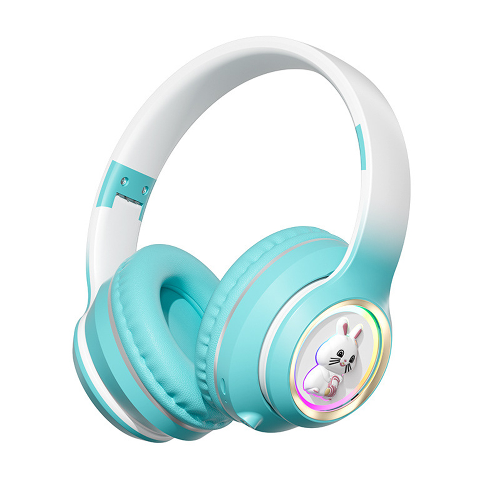 Wireless Headsets Over-Ear Stereo Earphones Lighting Headphones For Smart Phones Computer Laptop Tablet green