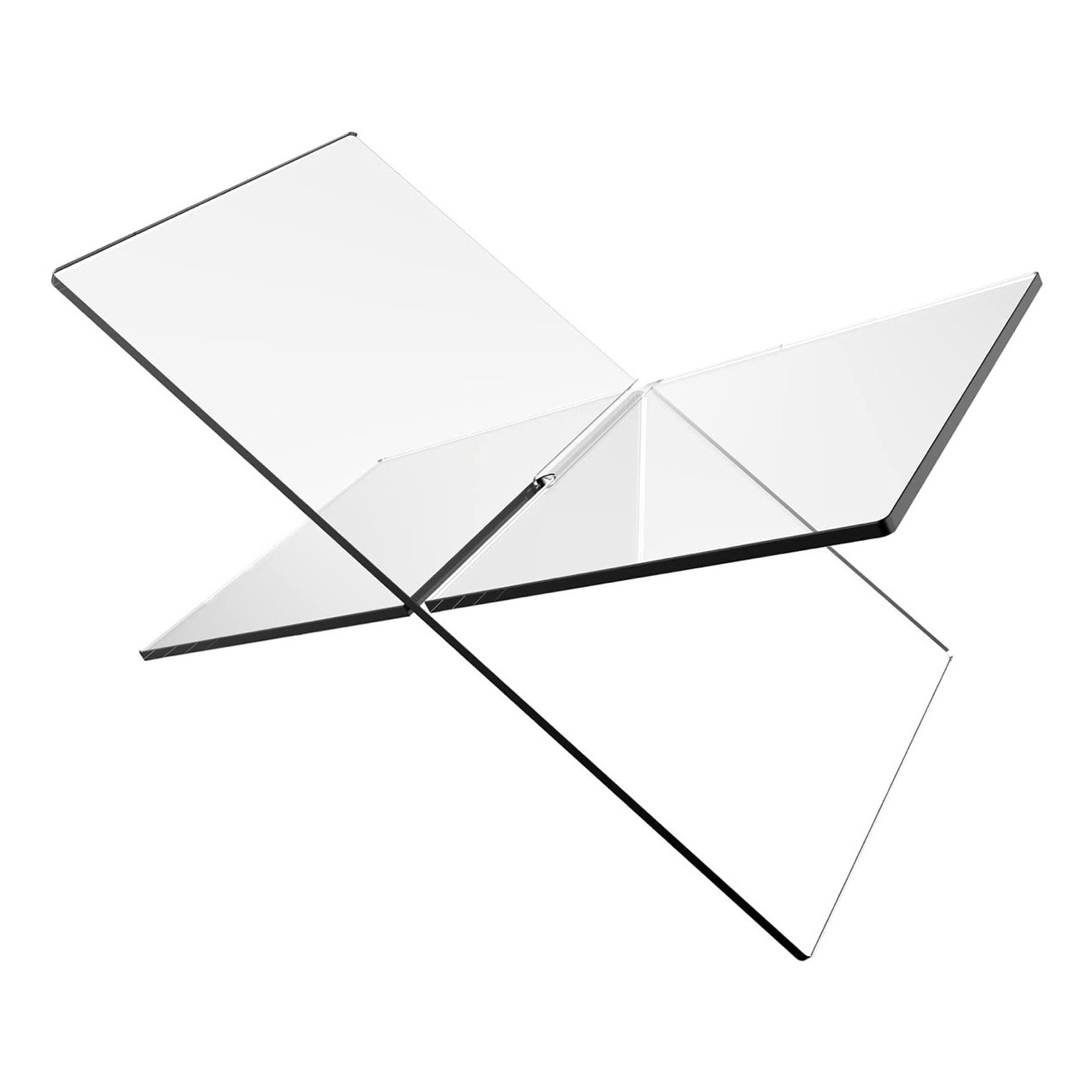 Book Stand Reading Stand Small Clear Acrylic Book Holder X Shaped Non-Slip Elevating Book Shelf Clear Book Display Easel Holder