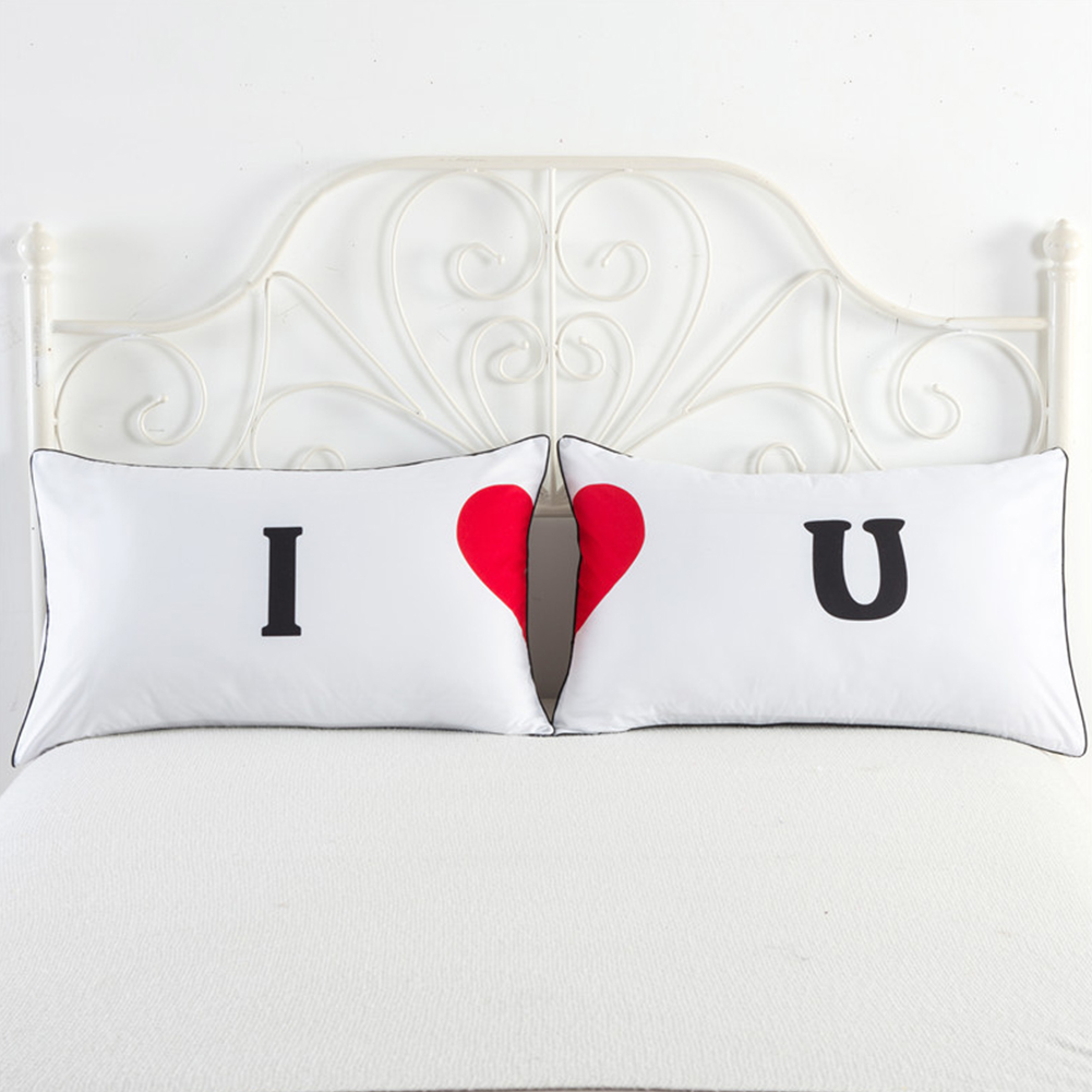 Wholesale 2pcs Couple Pillow Case Couple Wedding Bed Home Living Room