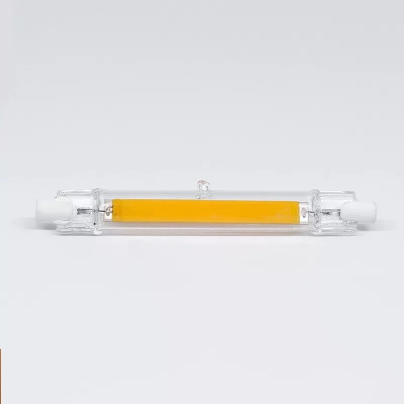 Mini Dimmable Glass R7S LED Lamp 5W 78mm/10W 118mm COB Bulb Replace Halogen Lamp Warm White_220V