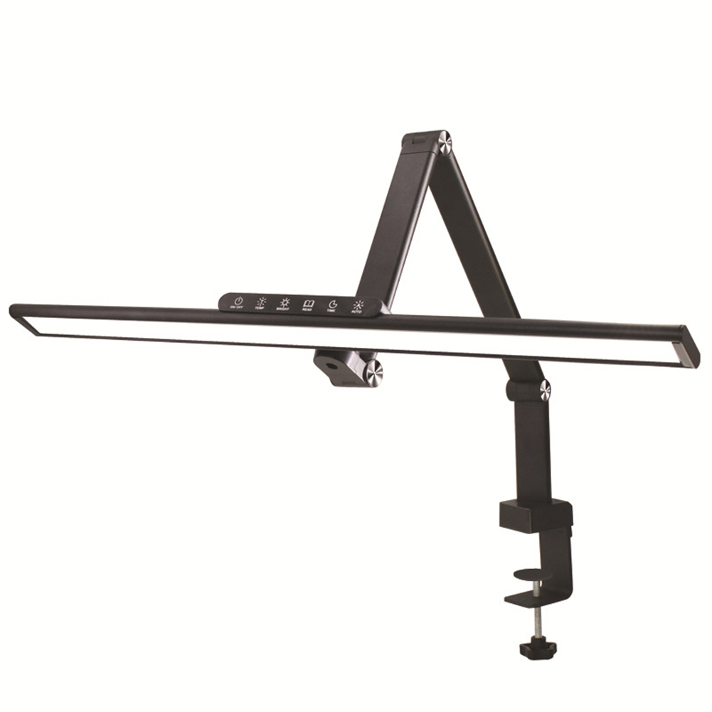 LED Desk Lamp With Clamp Dimmable Eye Caring Table Lamp 5 Brightness Levels And 5 Color Modes Architect Desk Lamps For Home Office Study Work black