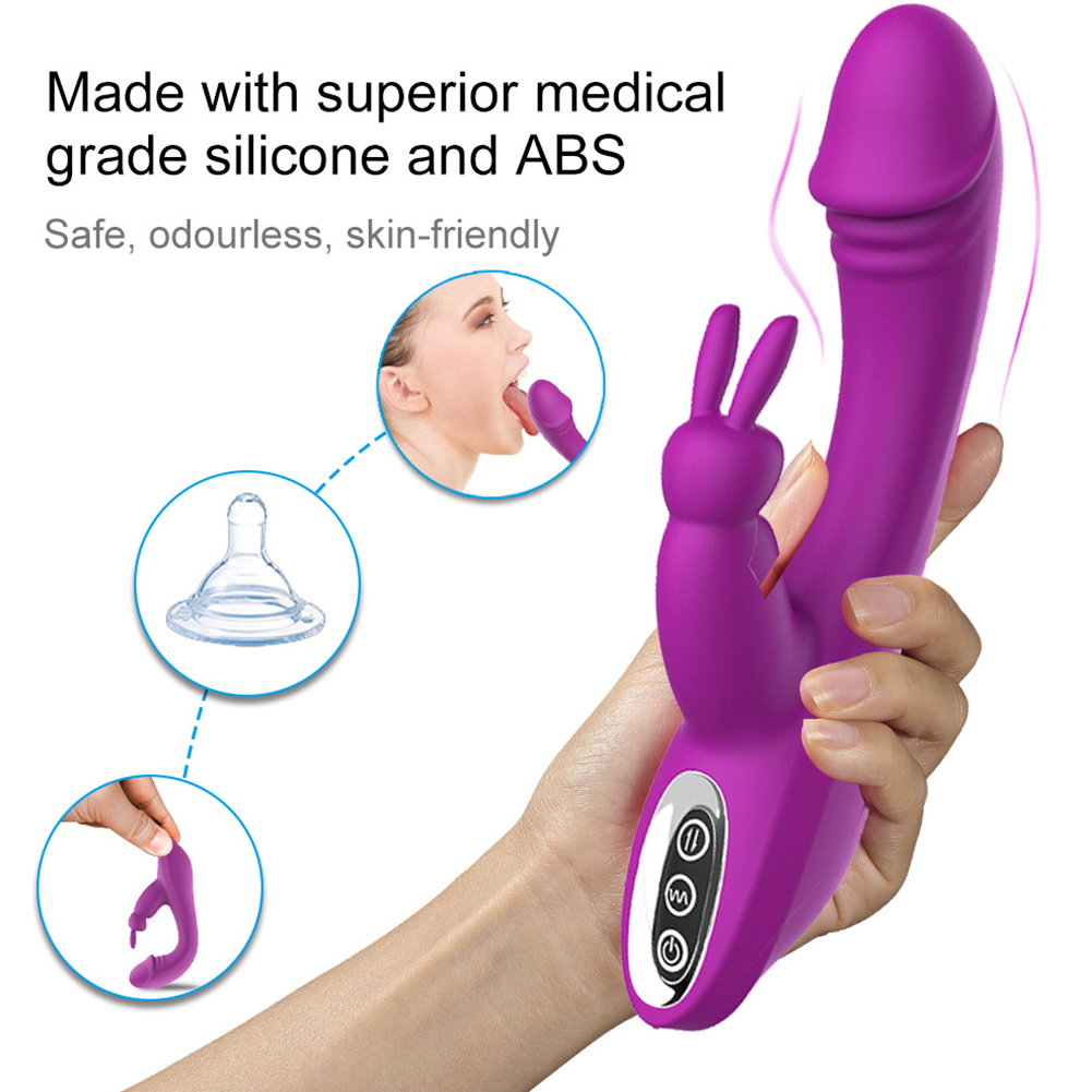 G Spot Vibrator Rabbit Dildo Vibrator with 7 Powerful Vibration Clitoris Stimulator Vibrator Dildo Adult Sex Toys for Women and Couples  #2 Purple