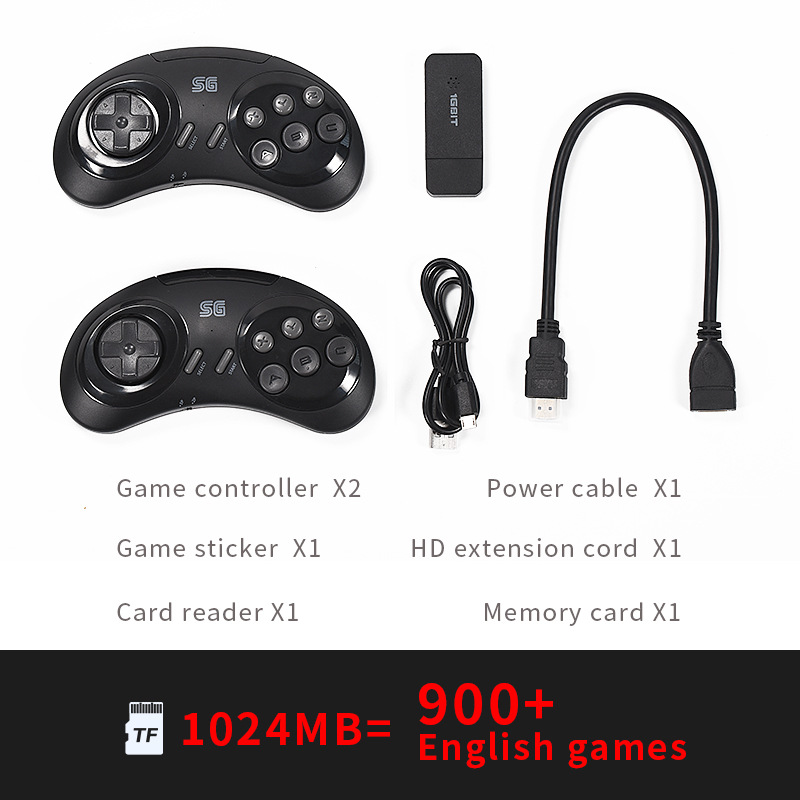 Game  Console Doubles High-definition Wireless Mini Game Console Y2 With Game Handle Built-in 913 Games Support Download Games Y2 SG Sega (900 games)