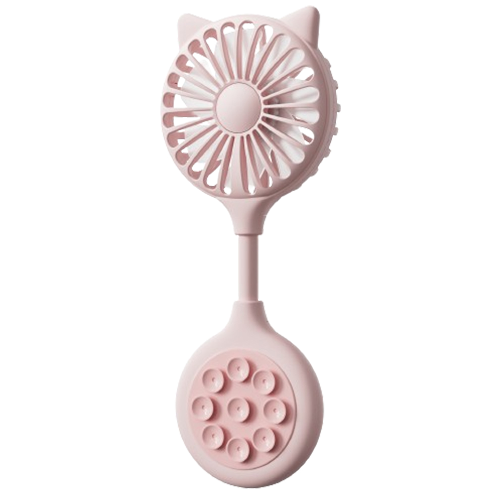 Mini Fan USB Rechargeable Portable Suction Cup Folding Fan Personal Outdoors Little Fan For Outdoor Indoor Office Travel pink