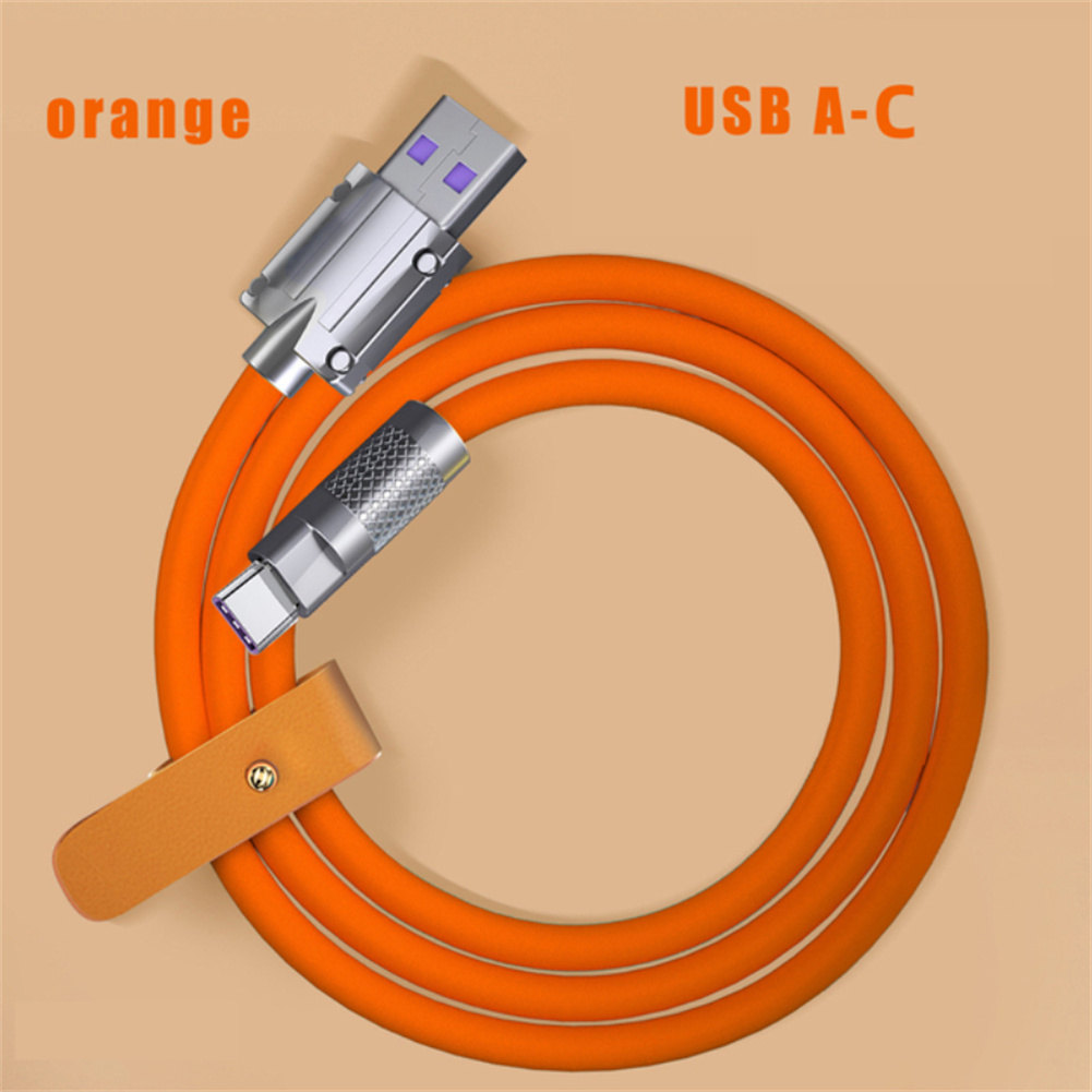 USB C Cable Charging Cable 1 m 6A Fast Charging Cable LED Indicator Light Type C Charge Cable Upgraded Tensile Strength