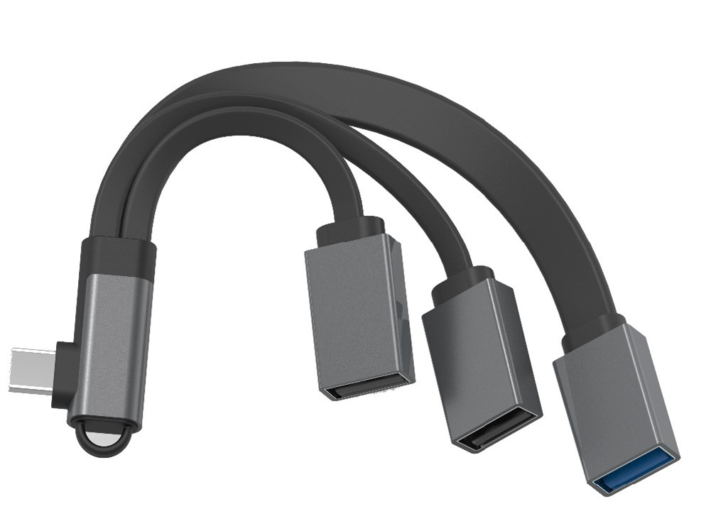 3-in-1 Type C Hub Multiport Adapter Type C to USB3.0 + 2 USB2.0