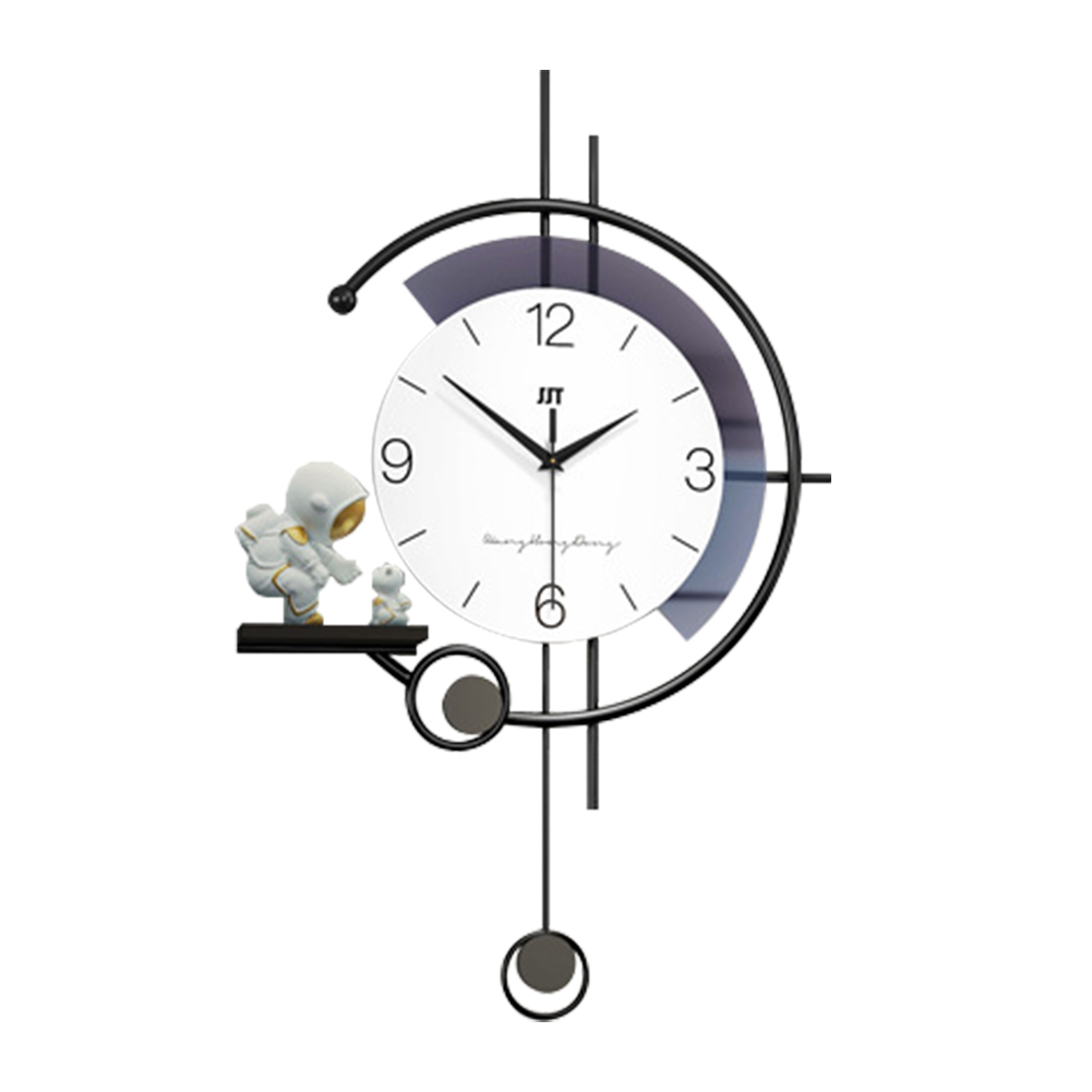 Digital Wall Clock With Big Digits Shelf Non Ticking Silent Battery Operated Modern Wall Clock Decoration For Living Room Bedroom Office large with ornaments [50X79CM]