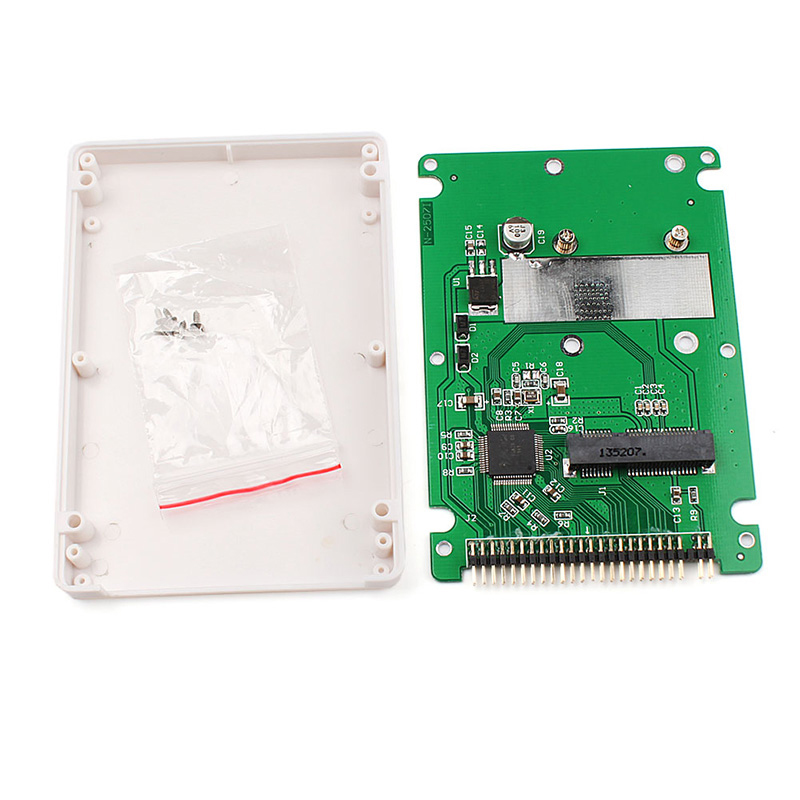 Mini SATA mSATA SSD to 44pin IDE Adapter with Case As 2.5