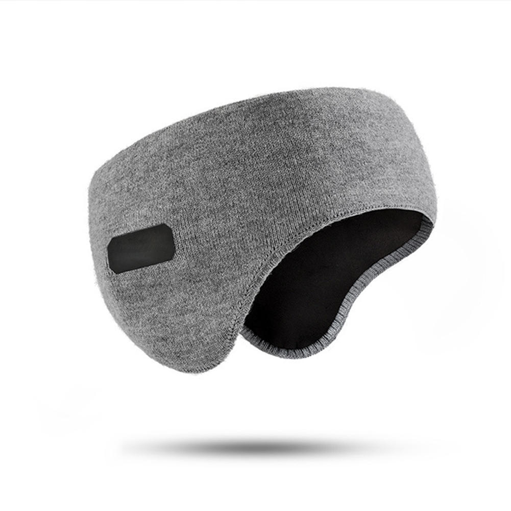 DEZ37 Men Winter Headband Ear Warmer Windproof Double Layer Warm Earmuffs Headwear For Cycling Workout Yoga Running Bicycle Sport DEZ37; gray One size fits all