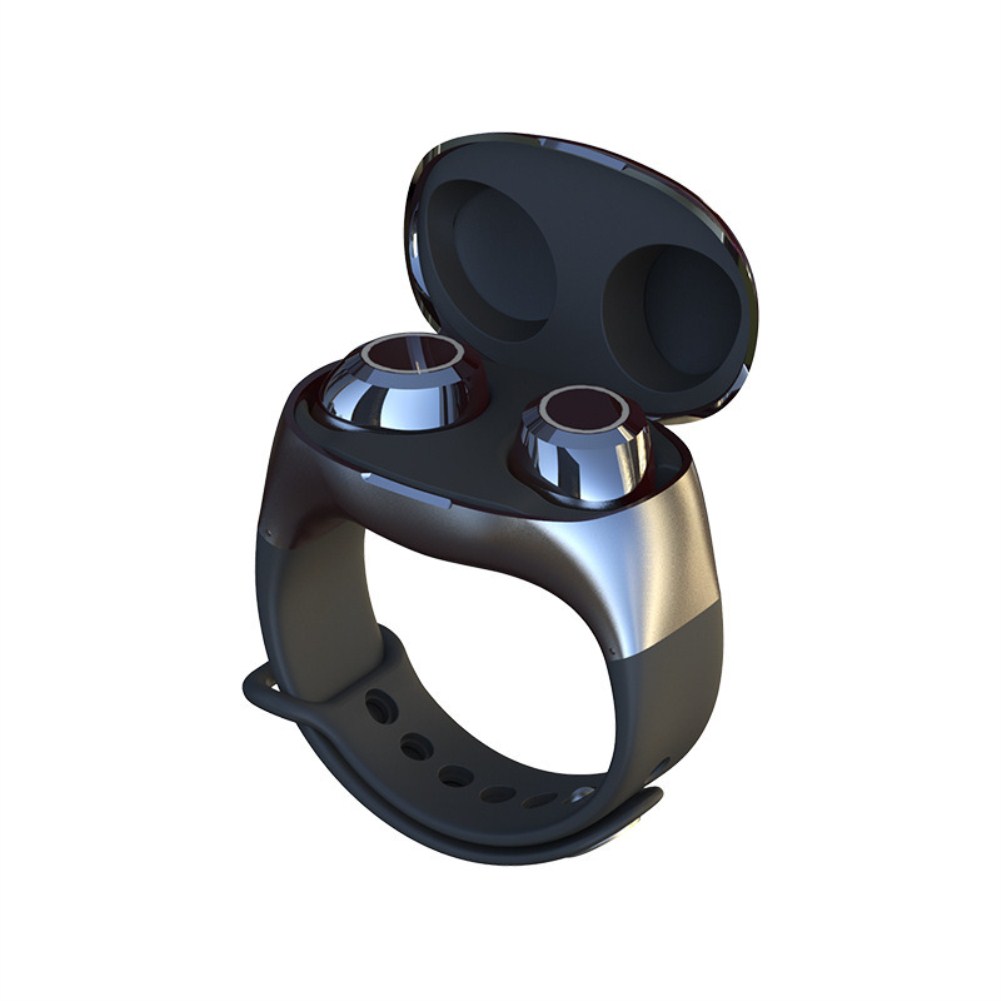 HM50 Wrist Wireless Sports Binaural Handsfree TWS Bluetooth Earphone black