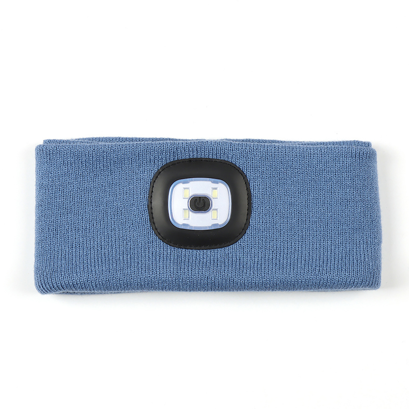 LED Sports Headband With Light, USB Rechargeable LED Headlamp Sweat-absorbing Knitted Headband For Outdoor Running Camping Fishing Hiking, Gifts For Men Women flame shadow blue