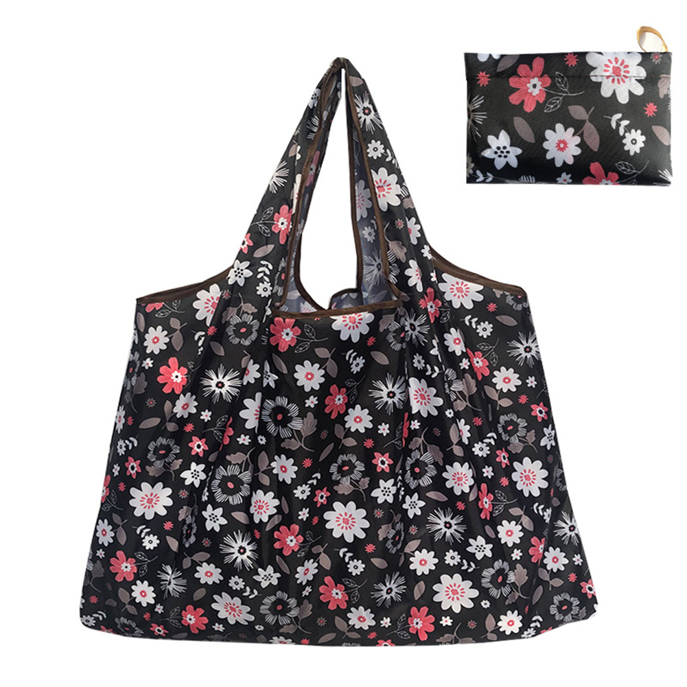 black foldable shopping bag