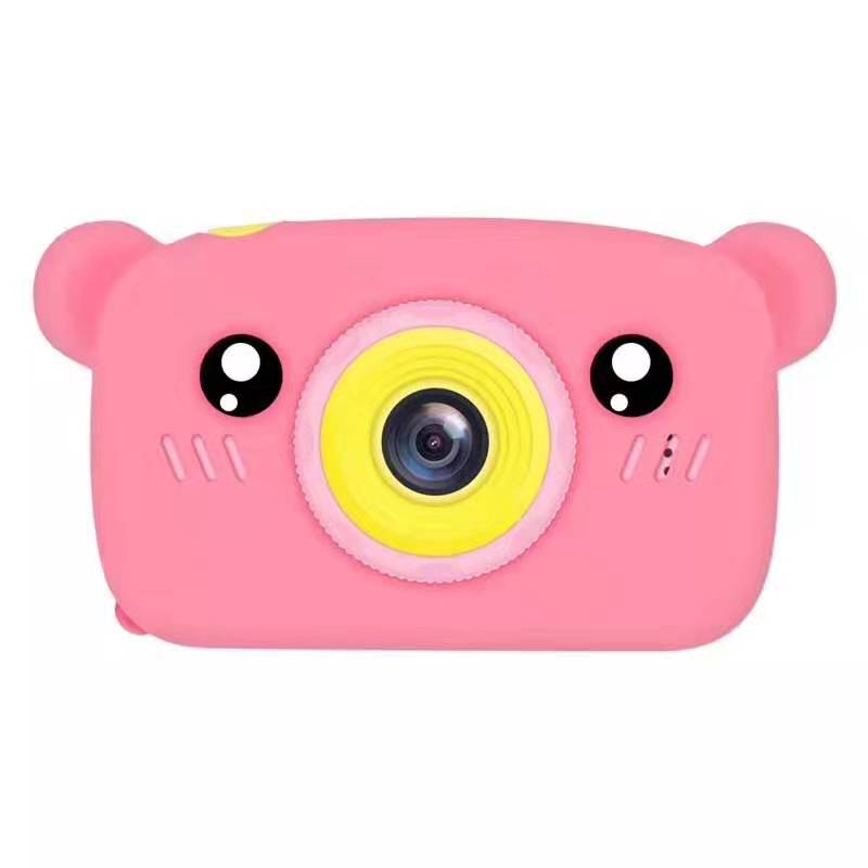 Lovely Auto Focus Digital Camera Cartoon High Definition Mini Sports Camera Toy Gift for Kids yellow_With 16G memory card