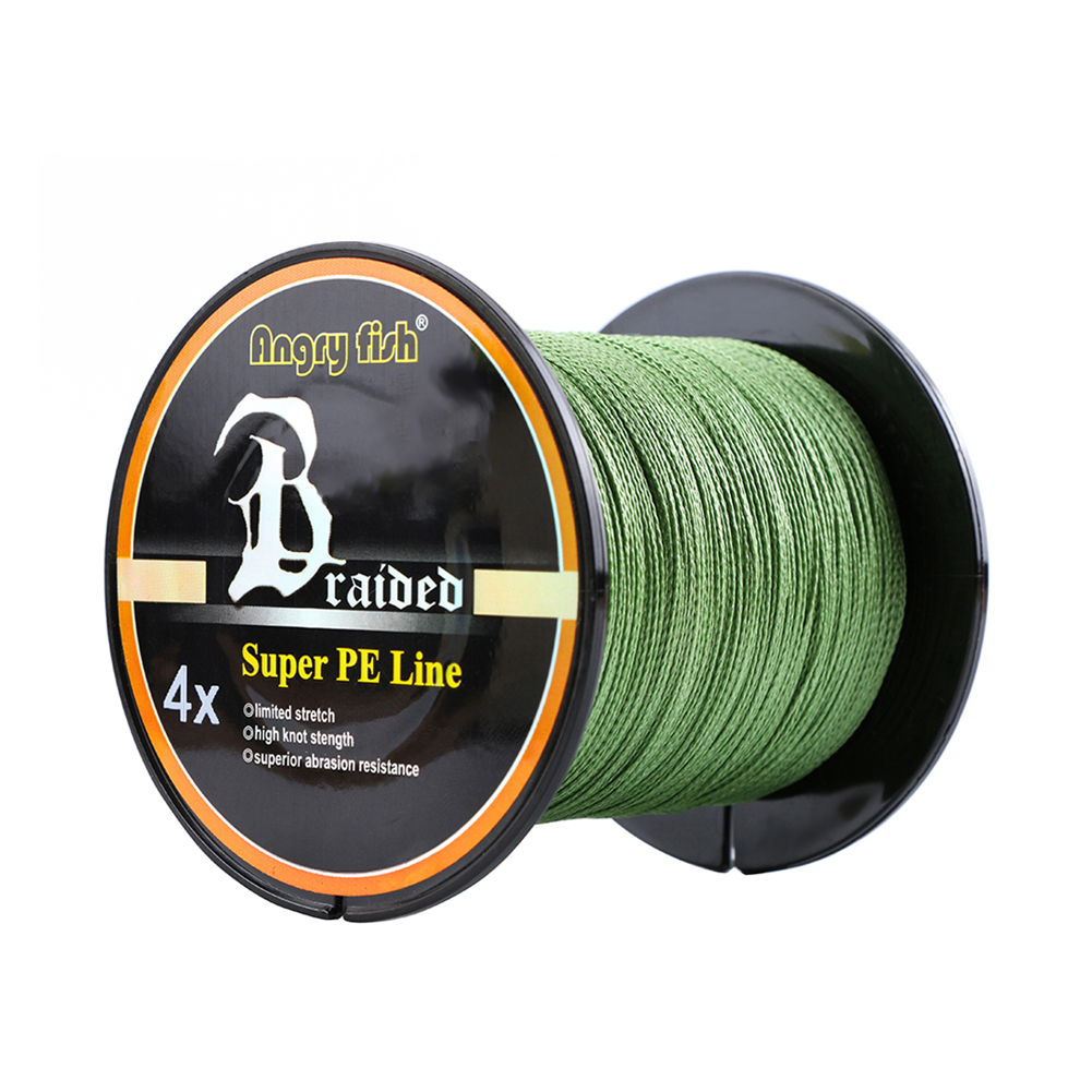 Professional Strong 1000m/1093yds 4braid Solid Color Braided Fish Line - Green 0.16mm-20lb