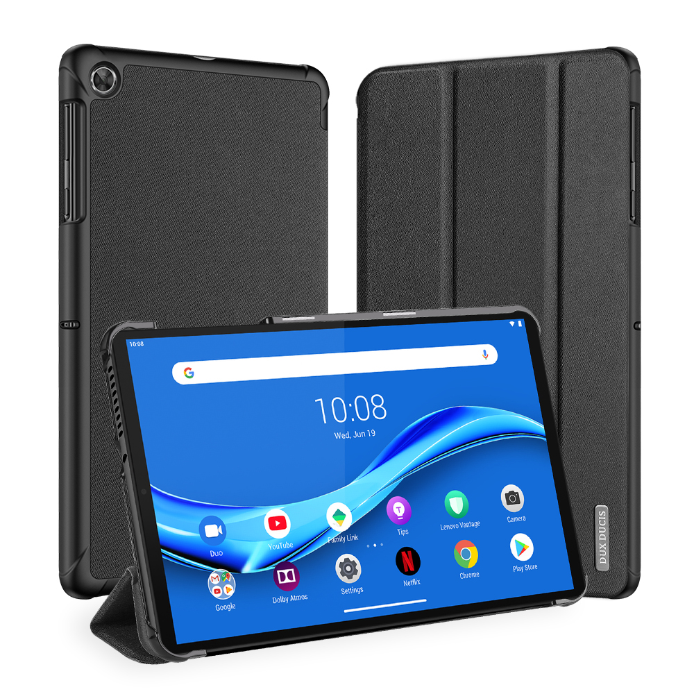 DUX DUCIS for Lenovo M10 Plus 10.3 Fall Resistant Leather Smart Stay Cover Protective Case black
