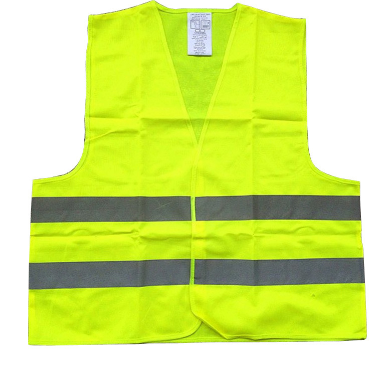 US Fluorescent Green Reflective Vest Sleeveless Tops Traffic Running Safety Reflector with Reflective Stripe Fluorescent green