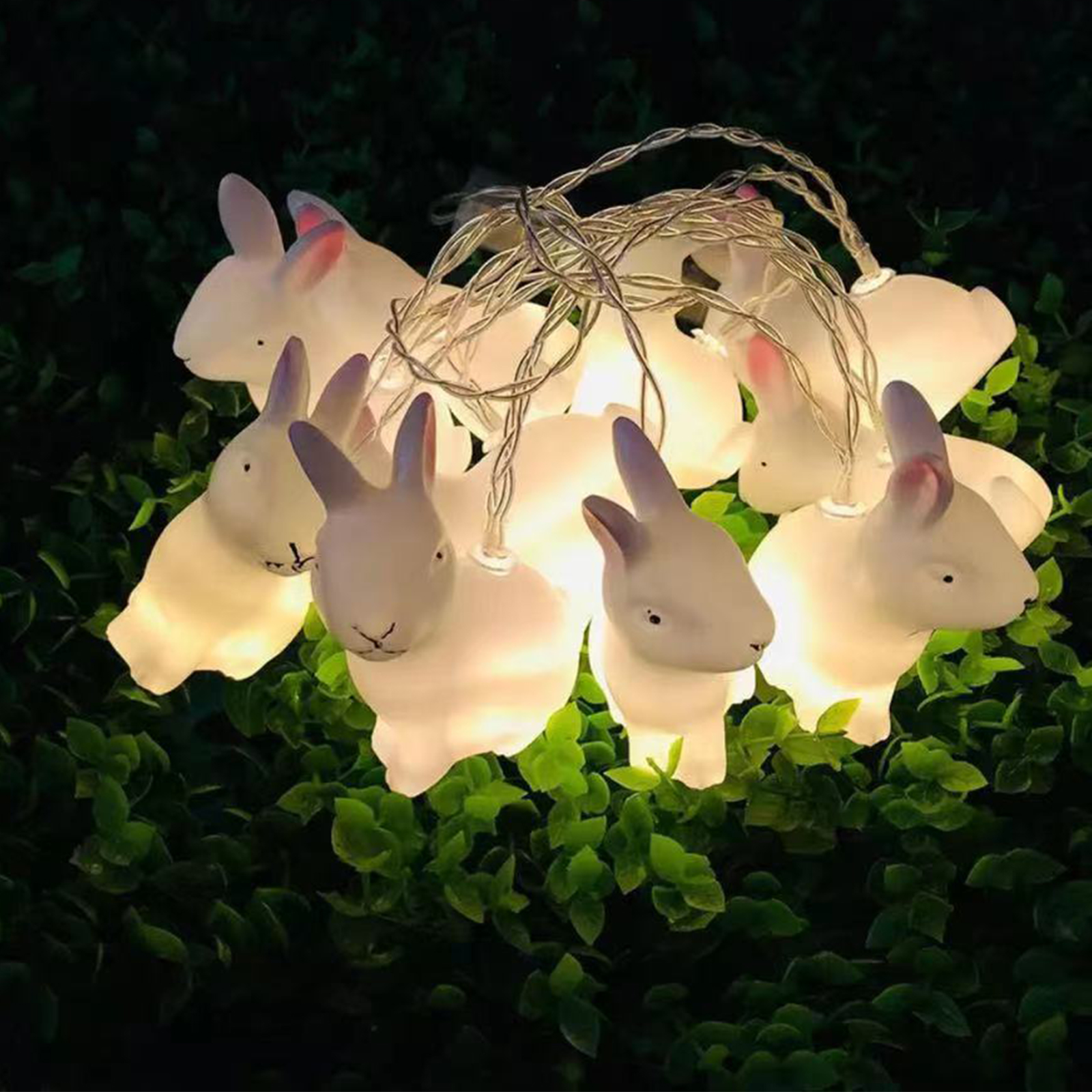 Easter Lights String, Easter Egg Lights With 10 Bunny Lights, 2800k Color Temperature, IP43 Waterproof Egg String Lights Decorations For Garden, Door, Window Warm White