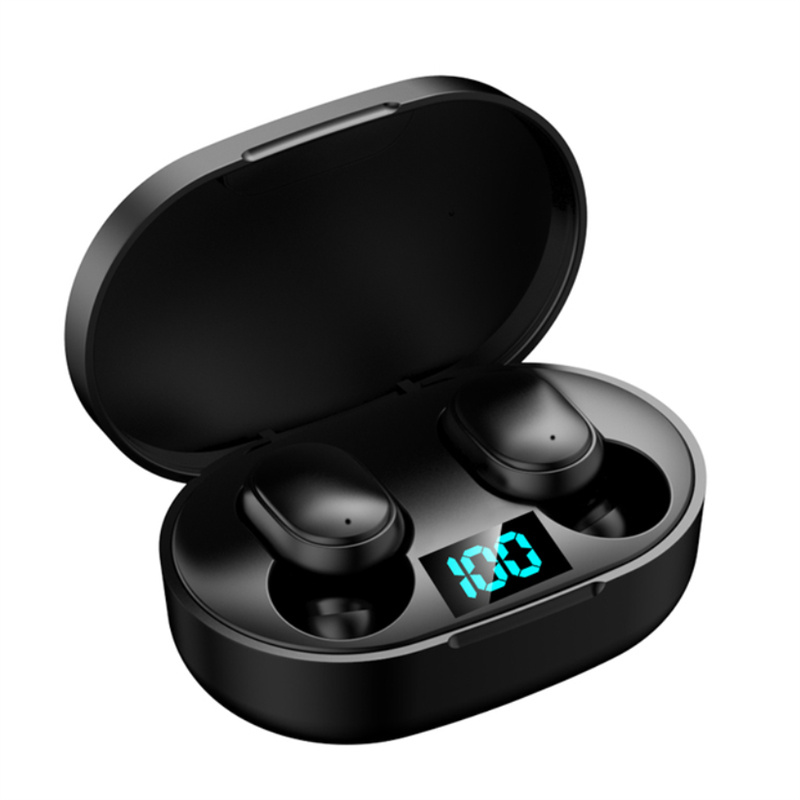 E6s Tws Fone Bluetooth Earphones Wireless Hands Free Noise Cancelling Headset Compatible For Xiaomi Redmi black
